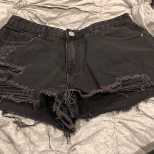 Bleach jean shorts